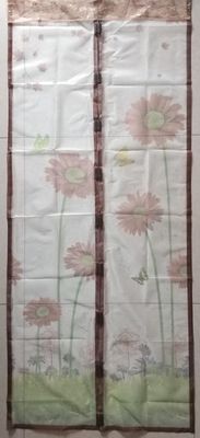 China screen door curtain with printing,magnetic mosquito net for door ,polyester door curtain,90*210cm supplier
