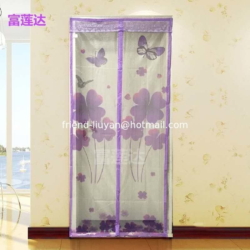 Mosquito Net For Door Curtain, Rectangle Magnetic Door Screen,Printed Easy Fit Door Curtain