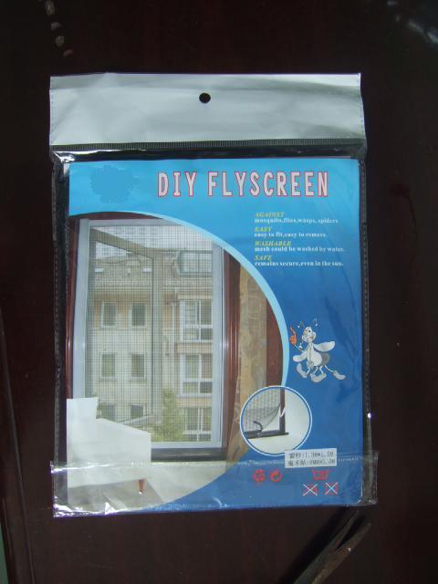 Hidden Fastner Insect Screen System DIY Polyester Mosquito Net Kit With Velcro Hook Fastner Fly Screen