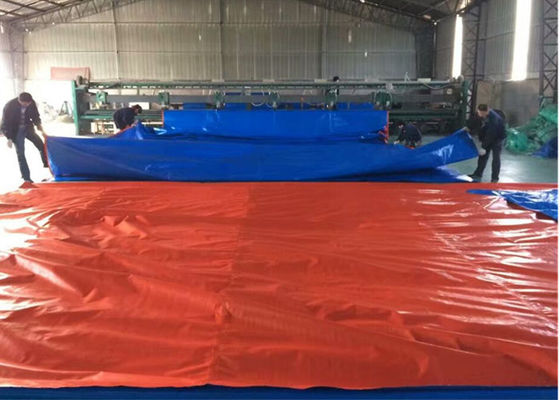 China 80-120gsm durable &amp; long life blue/orange different color PE tarpaulin , 2*3m,3*4m etc supplier