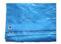 Anti UV Multiple Use Tarpaulin Sheet Durable Blue Laminated Woven Fabric