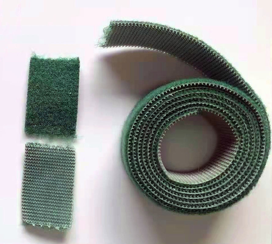 Green Velcro Hook And Loop Easy Tearable Polyester Nylon Mixed Adhesive Magic Tape