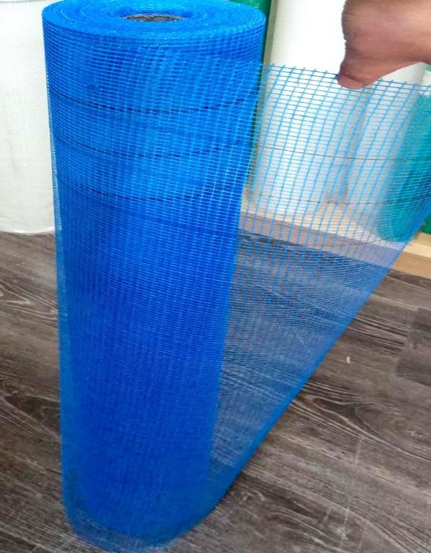 1m X50m Alkali Resistant Fiberglass Mesh Blue Fiberglass Mesh