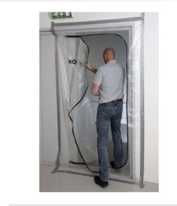 Anti Dust Transparent PVC Door Disposable Plastic Zipper Door Magnetic Film Door