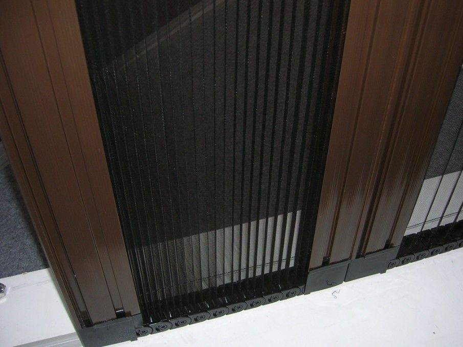 Black Grey Fiberglass Mosquito Net Pleated Mosquito Mesh Door