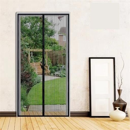 Polyester Mosquito Net Curtain,Soft Door Curtain, Magnetic Screen Door Curtain 100x220cm