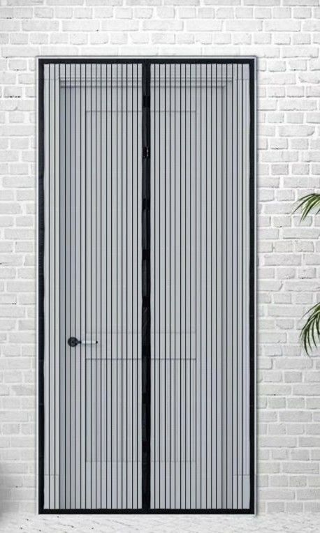 Home/Office/Workshop/Garage Magnetic Mesh Door Curtain Durable and Convenient Opening Magnetics