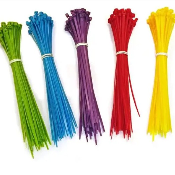 Assorted Color Cable Zip Ties – Black, Orange, Red, Neutral – Various Sizes (Taiwan)
